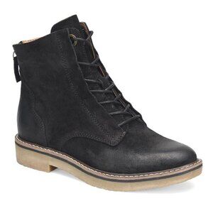 Comfortiva Women’s Boots Renny Black Suede Lace-up Comfort Flat US Size 9 NEW